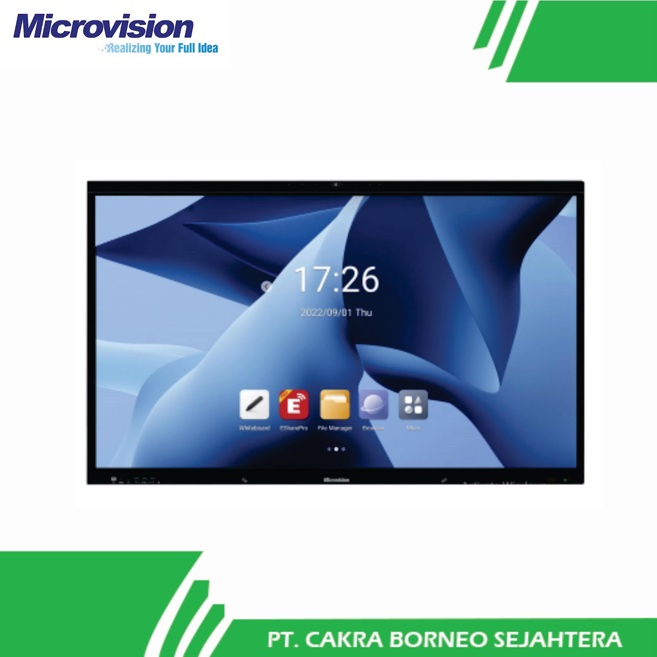 Microvision MV-Q Interactive Flat Panel 75 inch - Bracket Standing + Instalasi